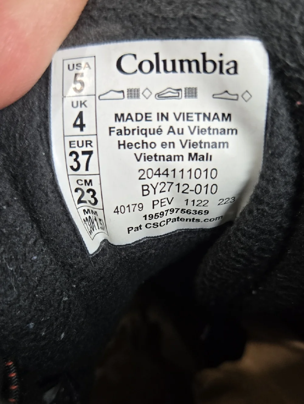 Columbia Big Kids' Fairbanks Omni-Heat Boots in black Sz 5 Winter Snow Coldgear